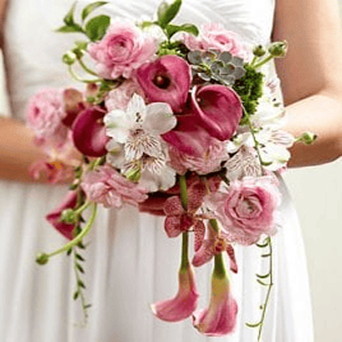 Pink Cascade Bouquet1