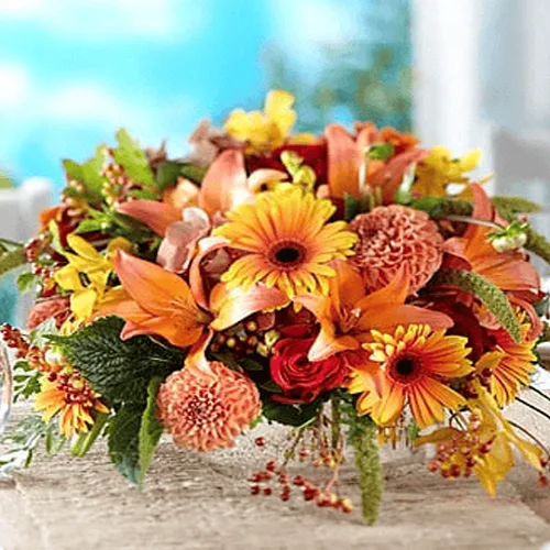 Centerpiece Fall Color For Wedding11