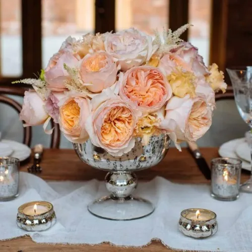 Vintage Wedding Table Arrangement1