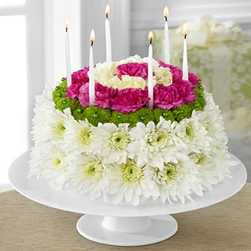 DIY Birthday Floral Cake1