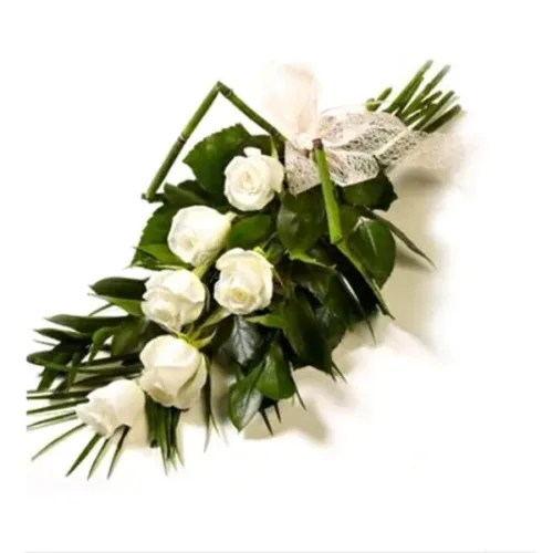 6 Stem White Rose Bouquet11