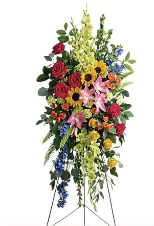 Celebration of Life Funeral Standing Spray1