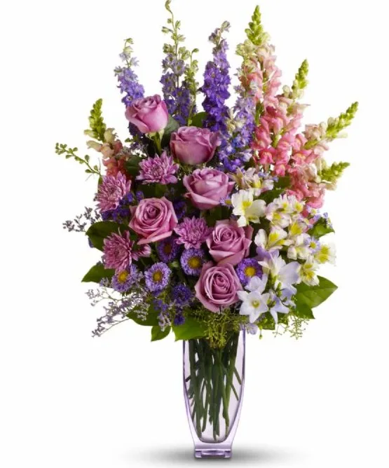 Violet Tones Vase Arrangement Violet Tones Vase Arrangement 1