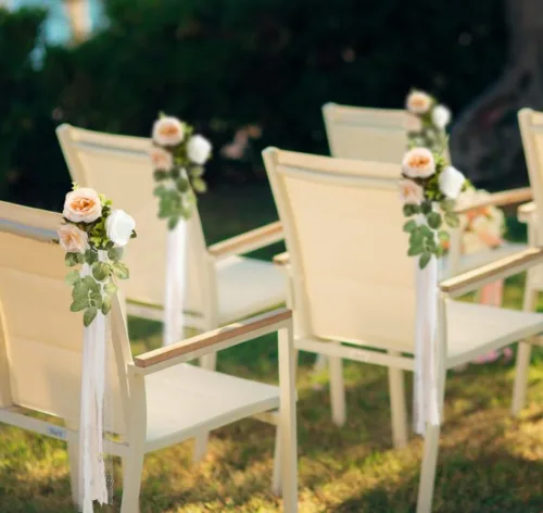 Wedding Pew Décor Flowers1