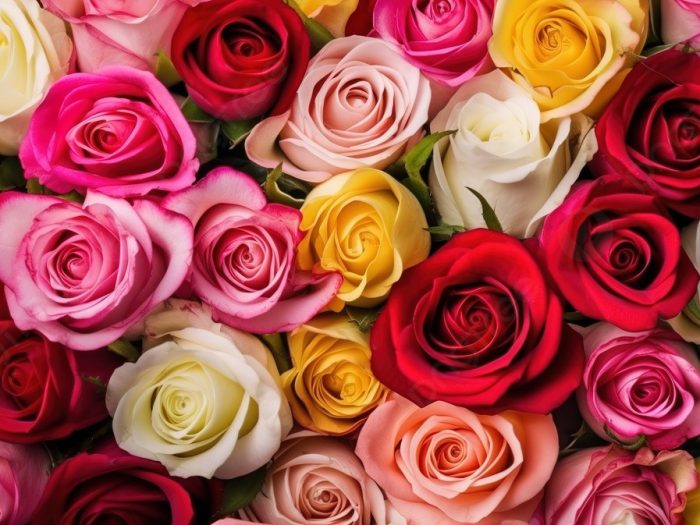 50 Stems Farm Assorted Colors Roses 1