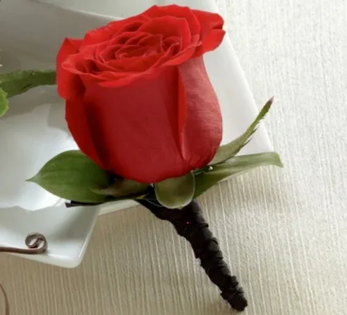 Boutonniere - Red Rose11